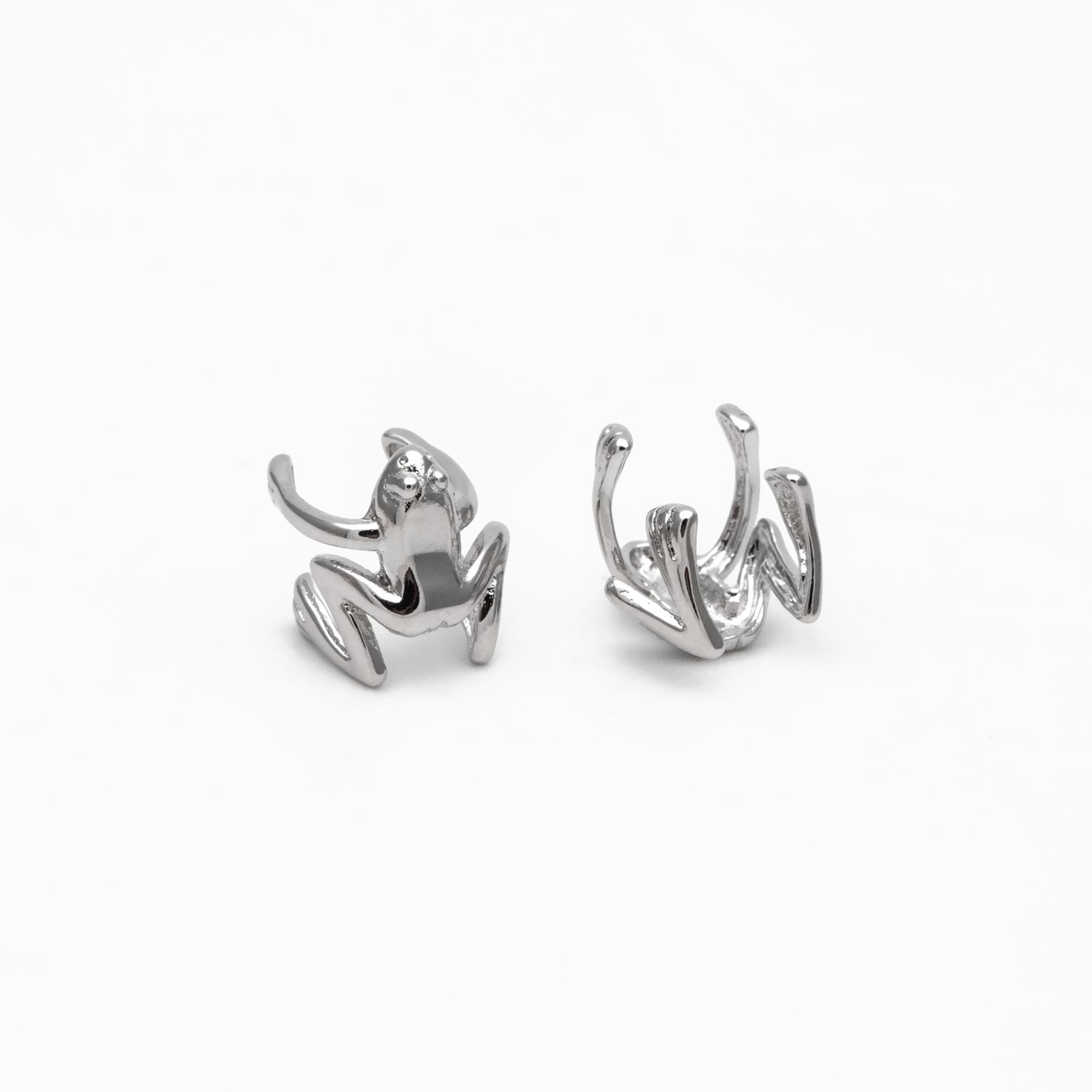 10pcs Gold/ Silver Frog Ear Cuff, Cartilage Ear Cuff, Gold/ Rhodium Plated Brass Ear Cuff, Cartilage Earrings (GB-4545)